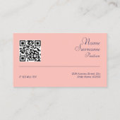 Minimalistische abstrakte QR-Code-Pastellkarte Visitenkarte (Rückseite)