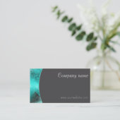 Minimalistische abstrakte QR-Visitenkarte, grün gr Visitenkarte (Stehend Vorderseite)