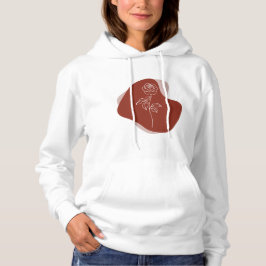 Minimalistische abstrakte Rosenlinienkunst  Hoodie