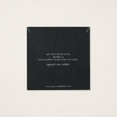 Minimalistische Abstrakte Schmuckkarte (Rückseite)