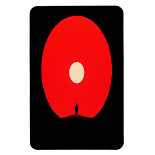 Minimalistische Abstrakte Sunset Silhouette Art Magnet