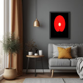 Minimalistische Abstrakte Sunset Silhouette Art Poster