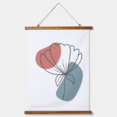 Minimalistische Abstrakte Wall Kunst Wandteppich Mit Holzrahmen (Vorderseite)