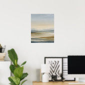 Minimalistische abstrakte Wandkunst mit rollendem Poster (Heimbüro)
