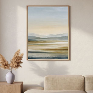 Minimalistische abstrakte Wandkunst mit rollendem Poster