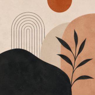 Minimalistische abstrakte Wandkunst Neutraler Wohn Poster