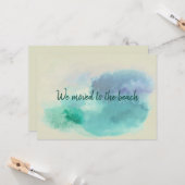 Minimalistische Abstrakte Wasserfarbe Zum Strand v Karte (Vorderseite/Rückseite Beispiel)