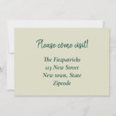 Minimalistische Abstrakte Wasserfarbe Zum Strand v Karte (Rückseite)