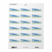 Minimalistische Abstrakte Wasserfarben Hügel 4 Eti Adressaufkleber (Vorne)