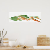 Minimalistische Abstrakte Wasserfarbenpracht Poster (Küche)