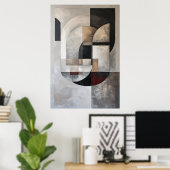 Minimalistische Abstraktion Poster (Heimbüro)