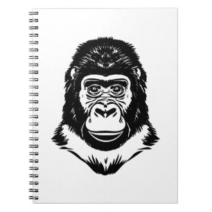 Minimalistische Affen-Silhouetten Notizblock