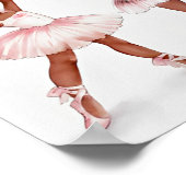 Minimalistische afroschwarze Ballerina moderne Abb Poster (Ecke)