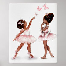 Minimalistische afroschwarze Ballerina moderne Abb