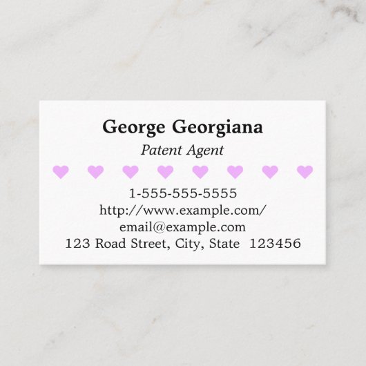 Minimalistische Agent-Visitenkarte Visitenkarte (Vorderseite)