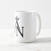 Minimalistische AK-Monogramm-Kaffeetasse Kaffeetasse (VorderseiteRechts)