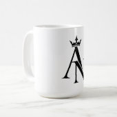 Minimalistische AK-Monogramm-Kaffeetasse Kaffeetasse (Vorderseite Links)