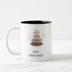 Minimalistische Akupunktur-Tasse Stay Grounded Kaf Zweifarbige Tasse