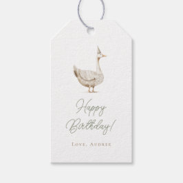 Minimalistische Alberne Gänse Personalisiert Gebur Geschenkanhänger