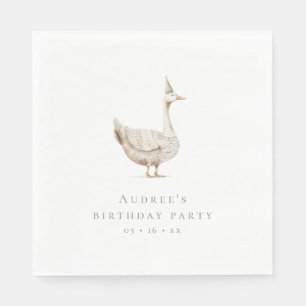 Minimalistische Alberne GänseGeburtstagspartei Serviette
