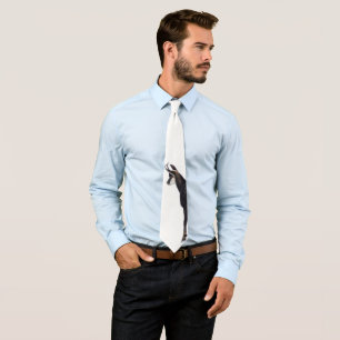 Minimalistische Alpen-Gämse auf Schnee Krawatte