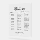 Minimalistische Alphabetische Hochzeitstabelle Acrylschild (Winkel)