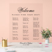 Minimalistische Alphabetische Hochzeitstabelle Acrylschild (Hochzeit)