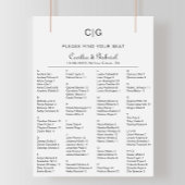 Minimalistische Alphabetische Hochzeitstabelle Poster