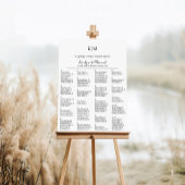 Minimalistische Alphabetische Hochzeitstabelle Poster