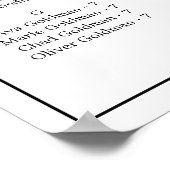 Minimalistische Alphabetisierungsdiagramme Poster (Ecke)