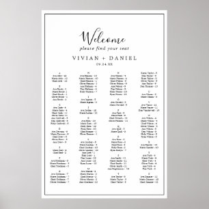 Minimalistische Alphabetisierungsdiagramme Poster