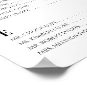 Minimalistische Alphabetisierungstabelle Personali Poster (Ecke)