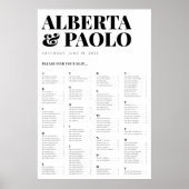 Minimalistische Alphabetisierungstabelle Personali Poster (Vorne)