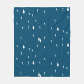 Minimalistische Alpinisten Skifahren Fleecedecke (Vorderseite)