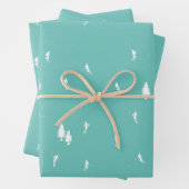 Minimalistische Alpinisten Skifahren Geschenkpapier Set (Beispiel)