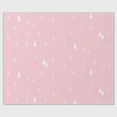 Minimalistische Alpinski-Skifahrer Skipiste Rosa Geschenkpapier (Flach)