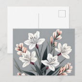 Minimalistische Alstroemeria Postkarte (Vorne/Hinten)