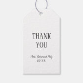 Minimalistische Altersvorsorge Vielen Dank Geschenkanhänger (Vorderseite)