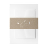 Minimalistische Ampersand Monogram Wedding Imitats Einladungsbanderole (Vorderseite Beispiel)