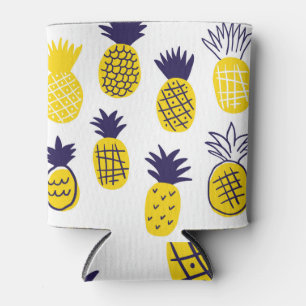 Minimalistische Ananas, buntes abstraktes Design. Dosenkühler