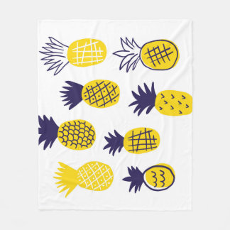 Minimalistische Ananas, buntes abstraktes Design. Fleecedecke