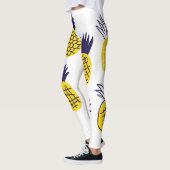Minimalistische Ananas, buntes abstraktes Design. Leggings (Links)