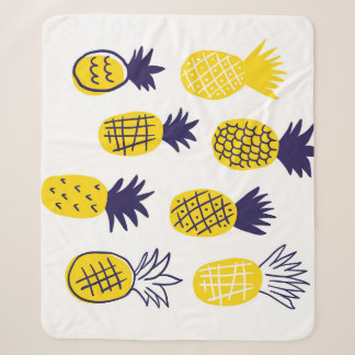 Minimalistische Ananas, buntes abstraktes Design. Sherpadecke