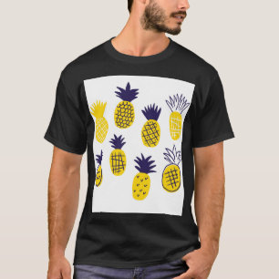 Minimalistische Ananas, buntes abstraktes Design. T-Shirt