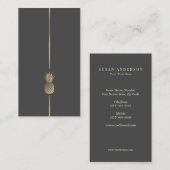 Minimalistische Ananas-Logo-Visitenkarte Visitenkarte (Vorne/Hinten)