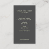 Minimalistische Ananas-Logo-Visitenkarte Visitenkarte (Rückseite)