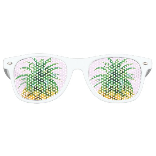 Minimalistische Ananas Partybrille (Vorderseite)