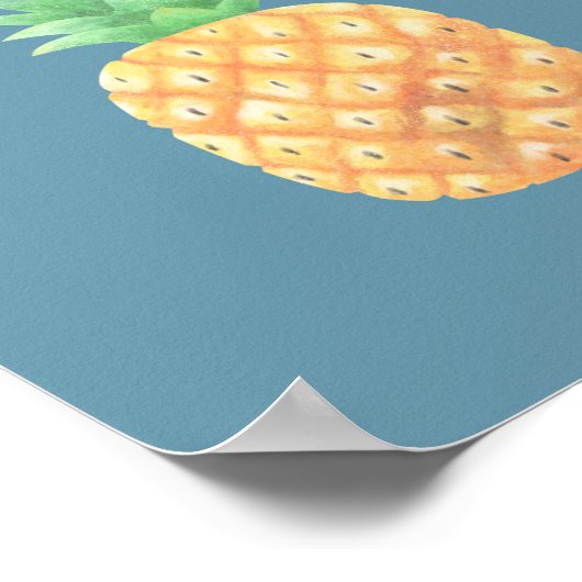 Minimalistische Ananas Poster (Ecke)