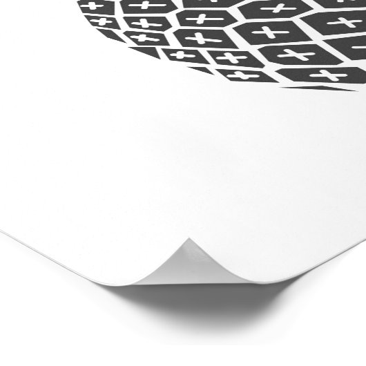 Minimalistische Ananas Poster (Ecke)