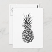 Minimalistische Ananas Postkarte (Vorne/Hinten)